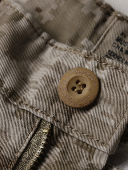 AKNAVY Solid Cotton Camo Multi Flap Pockets Men's Straight Leg Cargo Pants, Loose Casual Outdoor Pants, Men's Work Pants For Hiking Fishing Angling