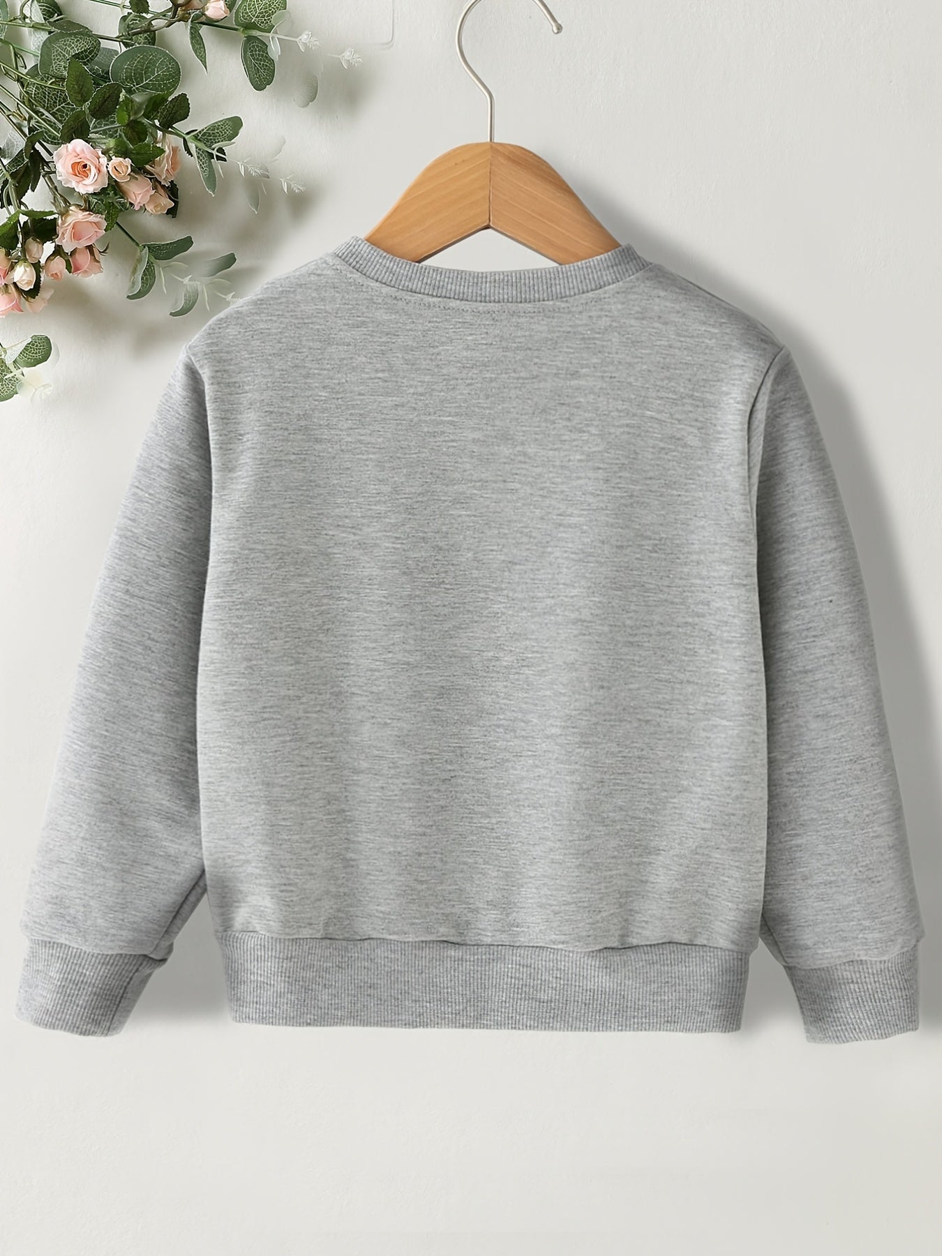 Letter ''PRAY'' Pattern Round Neck Sweatshirt For Girls, Daily Casual Party Long Sleeve Top Pullovers For Children Kids