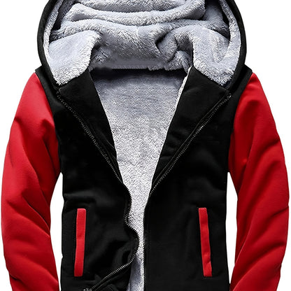 Boys Sherpa Lined Hoodie Kids Fleece Sweatshirt Full Zip Hooded Jacket