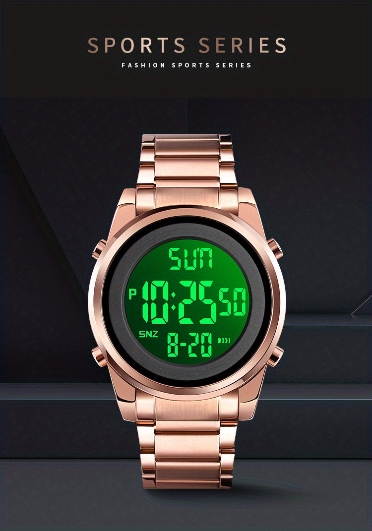 Multifunctional LED Night Light Timing Alarm Watch - Men's Fashion Digital Watch with Date Display, Stopwatch, and Alarm Reminders - Ideal Gift for Men