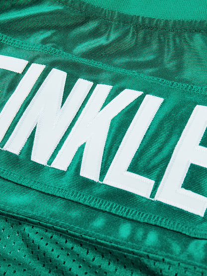 Men's Solid #5 Breathable Rugby Jersey, Active Slightly Stretch V Neck Short Sleeve Uniform American Football Shirt For Training Competition Party