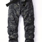 Mens Camouflage Cargo Pants - Relaxed Fit, Cuffed, Multiple Flap Pockets, Versatile, Durable, Ideal for Hiking, Workout, and Outdoors Activities in All Seasons - Belt Sold Separately