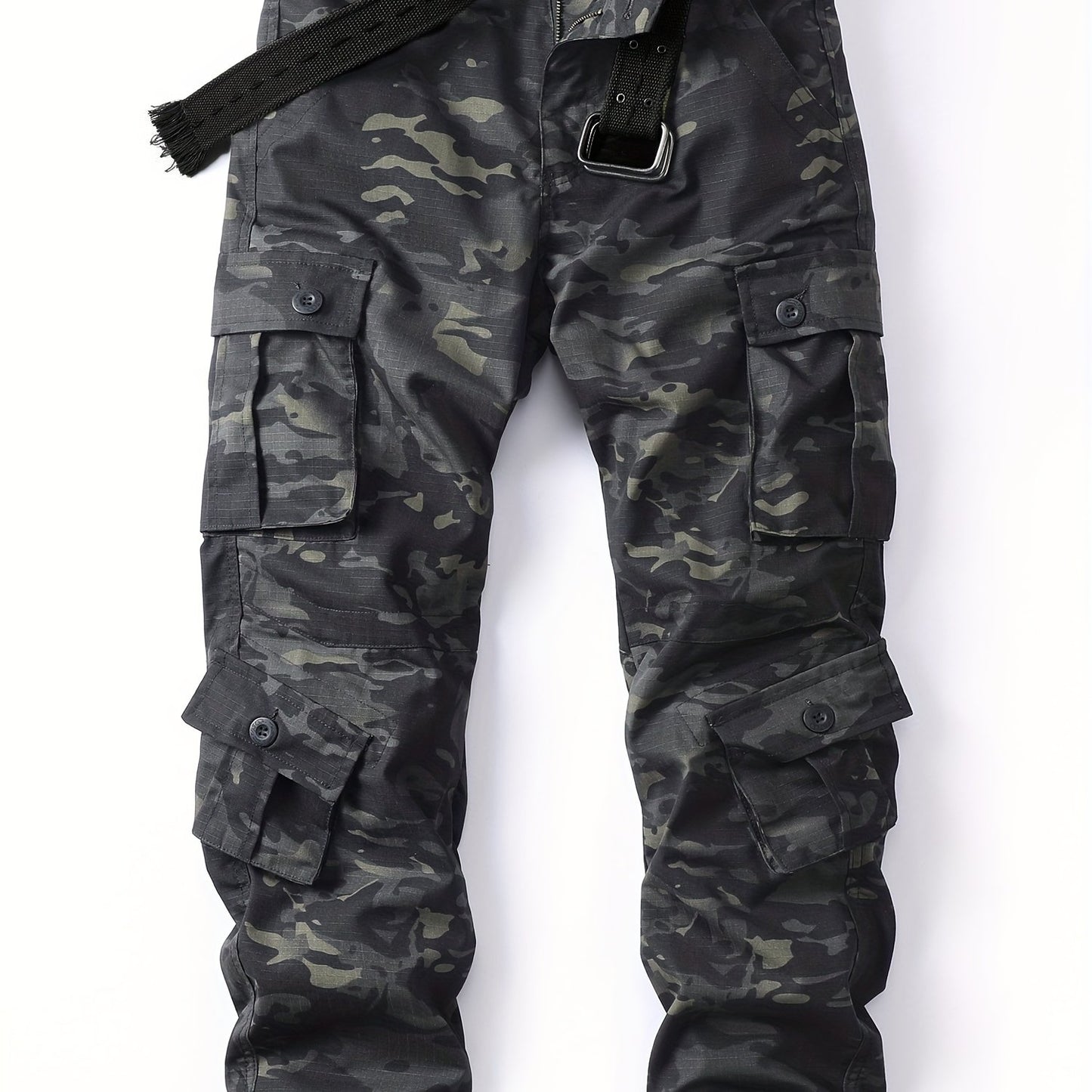 Men's Snake Skin Camo Cargo Pants - Multi-Pocket, Trendy, Outdoor, Streetwear-Ready Trousers with Durable Fabric and Practical Design