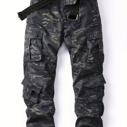 Men's Snake Skin Camo Cargo Pants - Multi-Pocket, Trendy, Outdoor, Streetwear-Ready Trousers with Durable Fabric and Practical Design