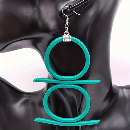 Exaggerated Long Dangle Earrings Bohemian Style Personality Design Rubber Jewelry Unique Party Ear Accessories