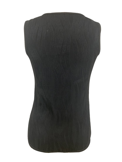 Striped Off-the-Shoulder Vest Tank Top - Soft Micro Elastic Polyester Fabric, Casual Summer Sleeveless Crew Neck, No Printing, Knit Fabric - Womens Casual Summer Clothing