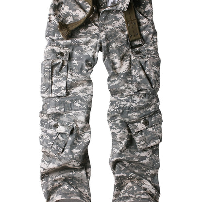 Cotton Men's Multi Pocket Camouflage Pattern Cargo Pants, Tactical Pants