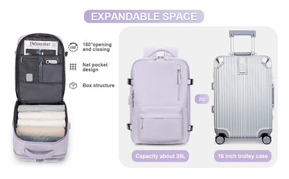 Large Capacity Multifunctional Leisure Backpack for Travel, with Dry Wet Separation Layer and Independent Shoe Compartment, and Anti-Theft Zipper Pocket, Lightweight and Portable, Suitable for Trave