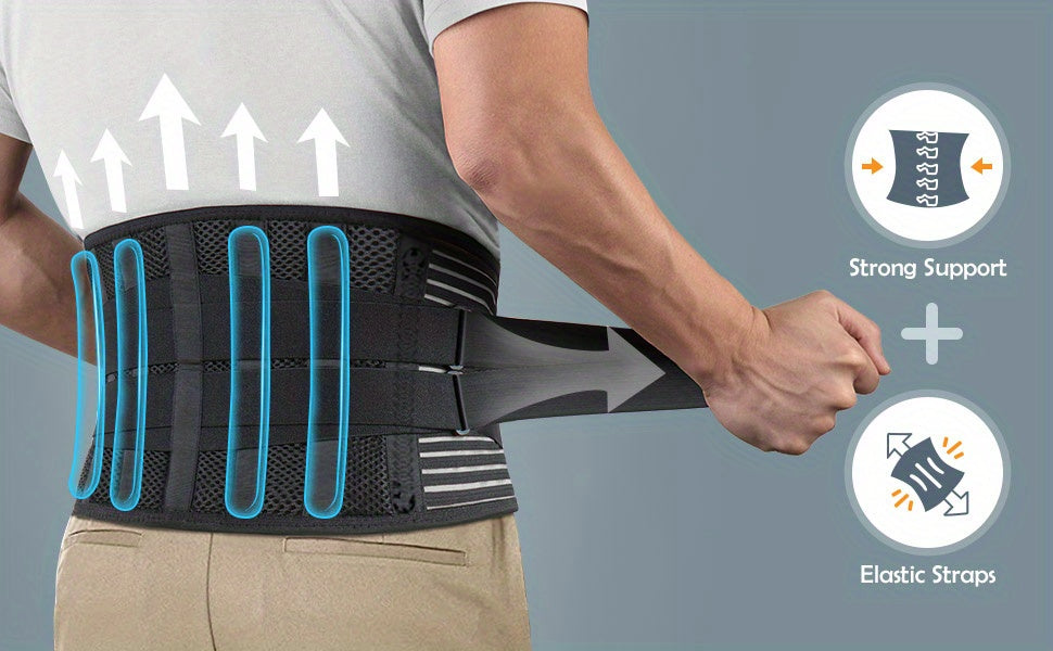 Anti-Skid Design Back Brace, Back Support Belt For Women & Men, Breathable Lower Back Brace With Lumbar Pad