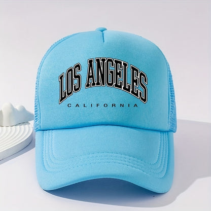 1pc Breathable Summer Fashionable Letter Pattern Baseball Cap, Casual Sun Protection Hat For Men