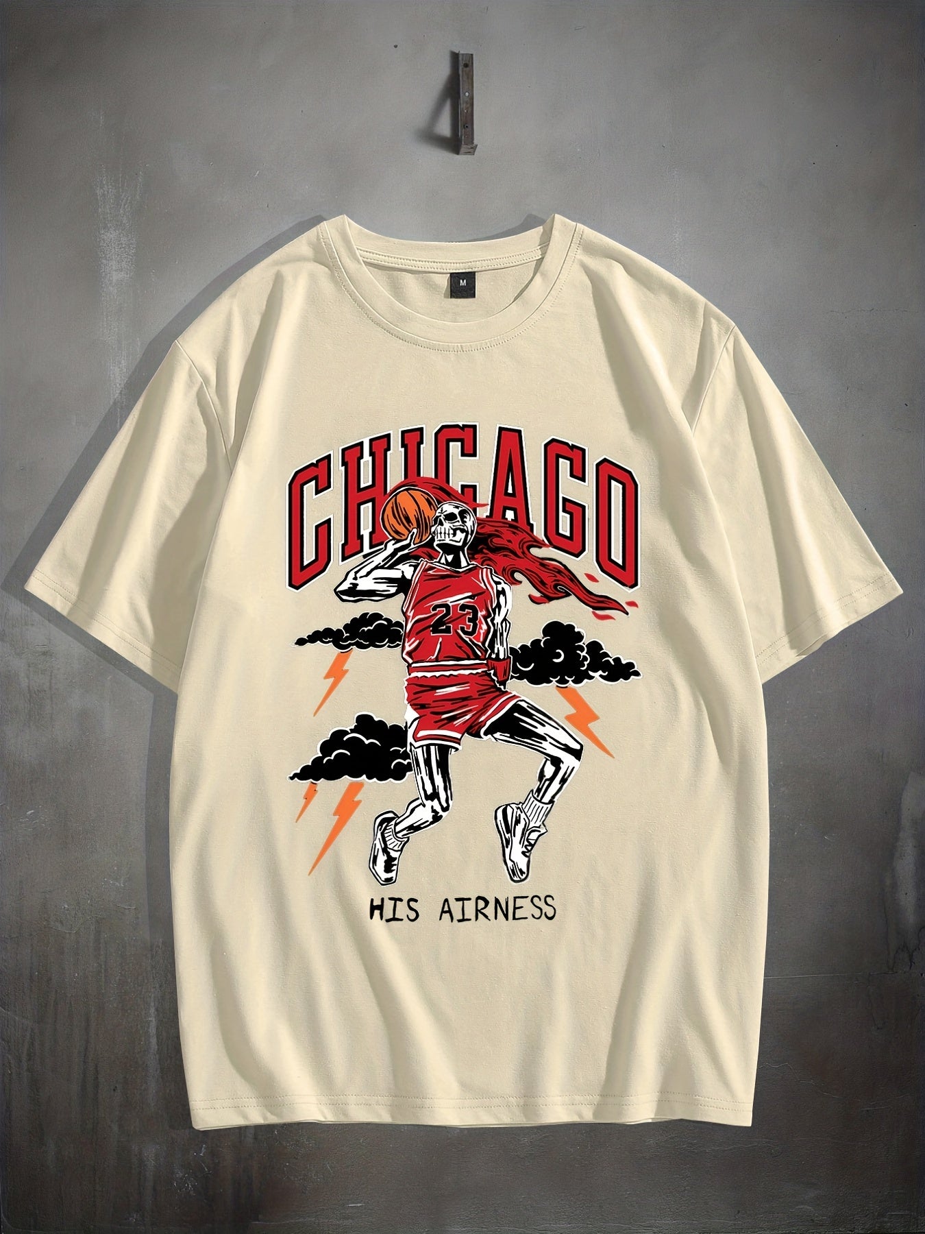 Stylish Basketball Player Pattern Print Men's Comfy Chic T-shirt, Graphic Tee Men's Summer Outdoor Clothes, Men's Clothing, Tops For Men, For Halloween