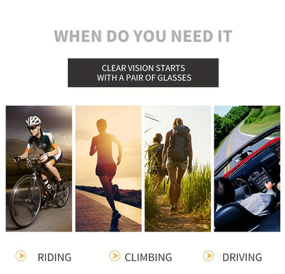 Polarized Cycling Fishing Running Men Glasses, Windproof Fashion Eyewear, TAC Lens Vintage Style