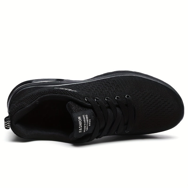 Men's Lace-up Sneakers - Athletic Shoes With Air Cushion - Shock-absorbing And Breathable - Running Basketball Workout Gym