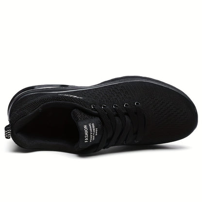 Men's Lace-up Sneakers - Athletic Shoes With Air Cushion - Shock-absorbing And Breathable - Running Basketball Workout Gym