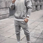 Men's Casual Sportswear Set - Solid Color Hoodie & Joggers, Polyester Blend, Pockets Included - Perfect for Fall/Winter, Jogging Pants