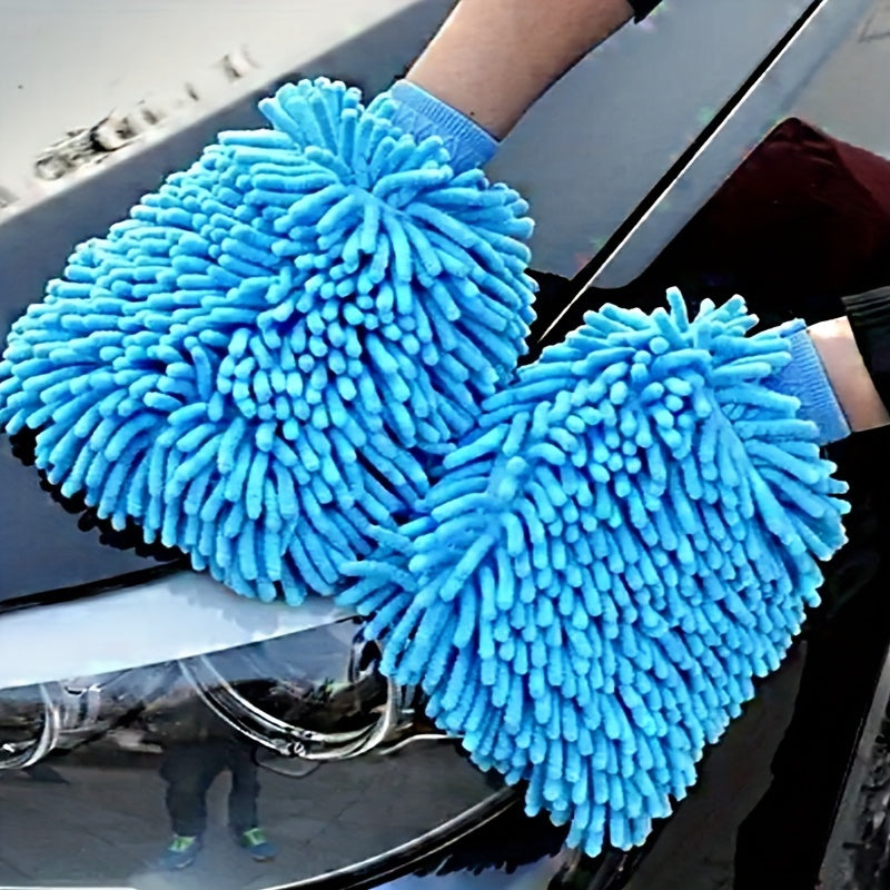 Microfiber Anti-Scratch 1pc Car Wash Gloves - Cleaning & Care Tool For Cars & Home Kitchen