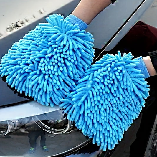 Microfiber Anti-Scratch 1pc Car Wash Gloves - Cleaning & Care Tool For Cars & Home Kitchen