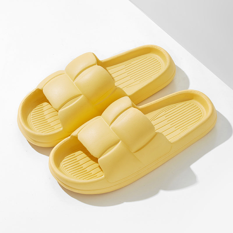 Soft & Silent EVA Slippers: Quick-Drying, Anti-Skid, Stylish Striped Design for Indoor/Outdoor Comfort