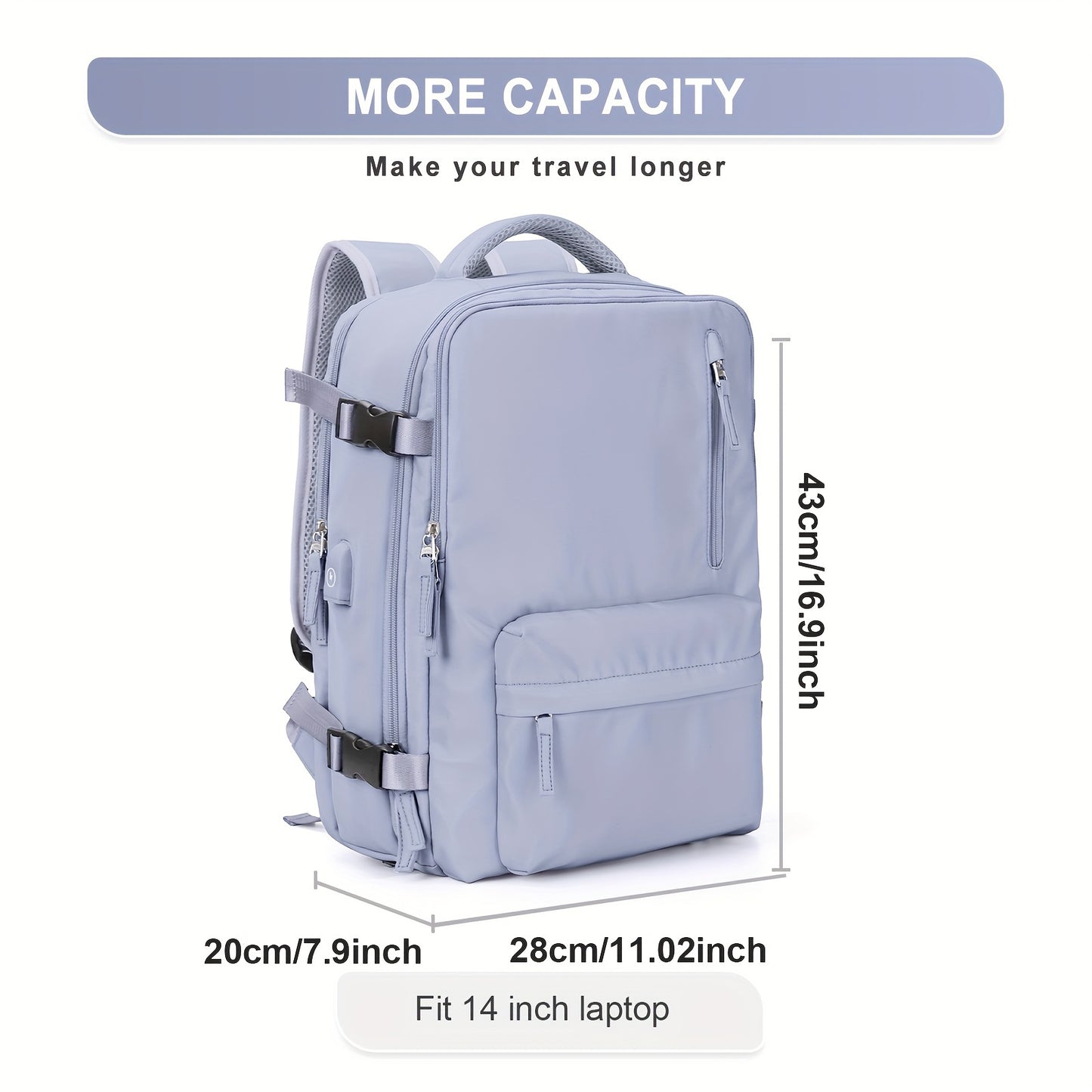 Large Capacity Multifunctional Leisure Backpack for Travel, with Dry Wet Separation Layer and Independent Shoe Compartment, and Anti-Theft Zipper Pocket, Lightweight and Portable, Suitable for Trave