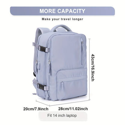 Large Capacity Multifunctional Leisure Backpack for Travel, with Dry Wet Separation Layer and Independent Shoe Compartment, and Anti-Theft Zipper Pocket, Lightweight and Portable, Suitable for Trave