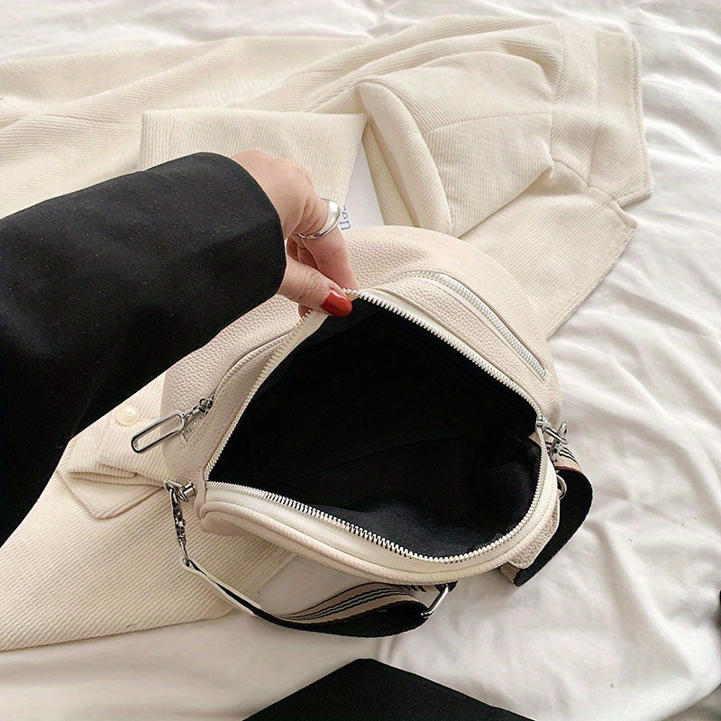 Elegant Convertible Faux Leather Bag: Chic Fanny Pack/Crossbody with Secure Zip & Adjustable Wide Strap for Stylish Women