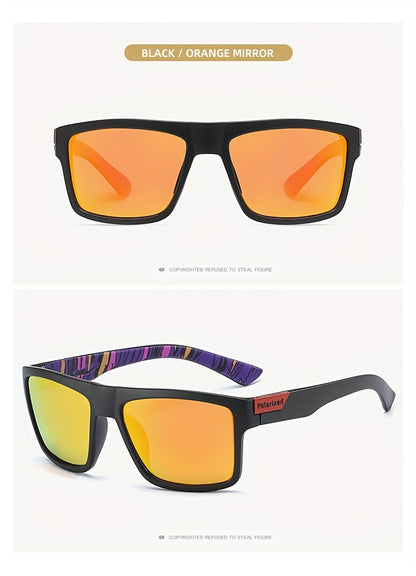 Polarized Cycling Fishing Running Men Glasses, Windproof Fashion Eyewear, TAC Lens Vintage Style