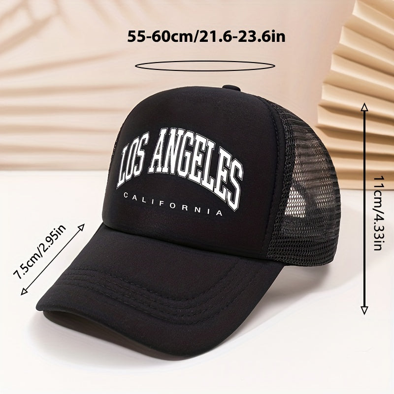 1pc Breathable Summer Fashionable Letter Pattern Baseball Cap, Casual Sun Protection Hat For Men