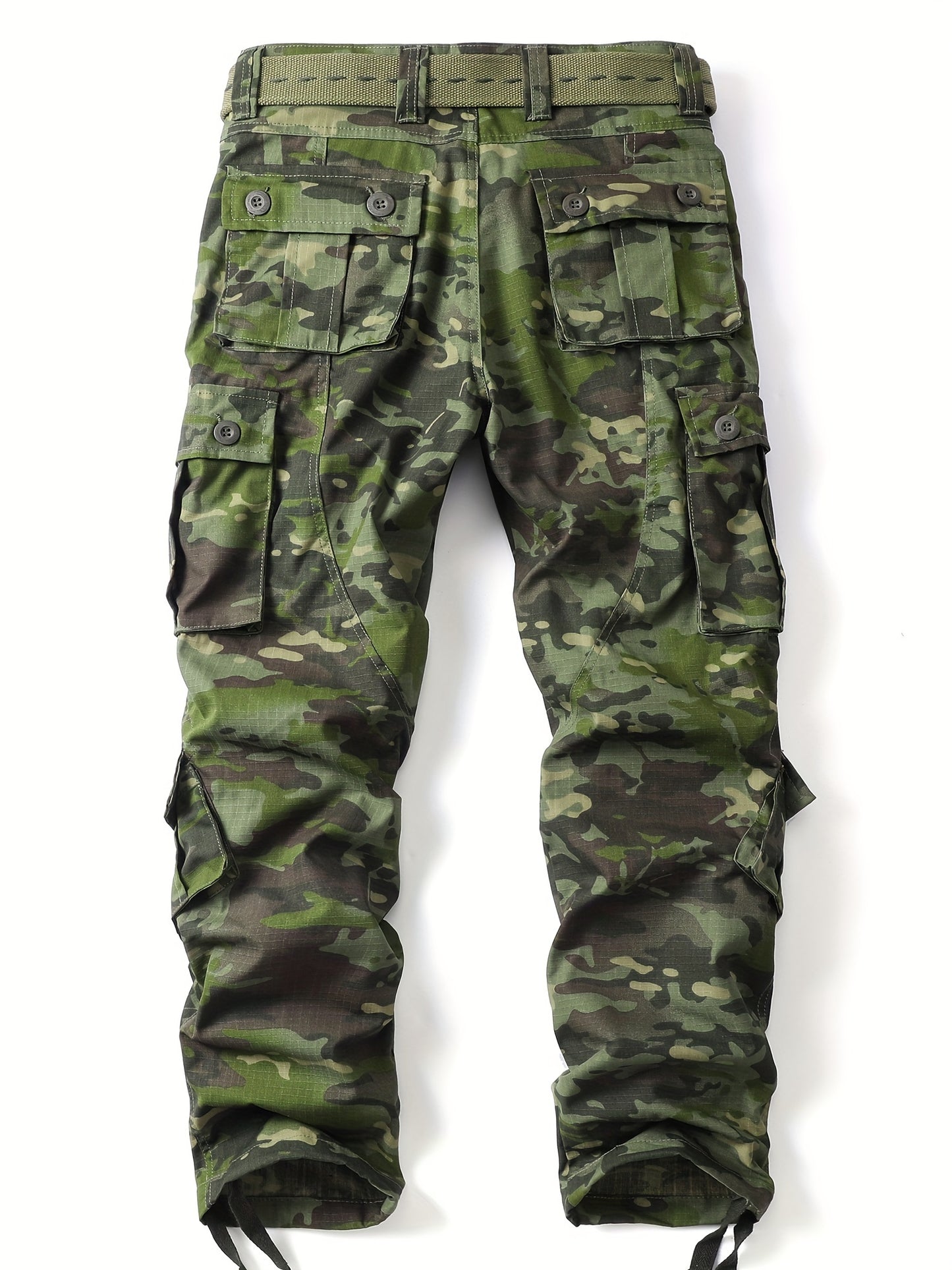 Men's Tactical Camo Cargo Pants - Loose Fit, Multi Flap Pocket, Durable, Breathable, Water-Resistant, Outdoor & Streetwear Fashion - Hip Hop Style, Work Pants for Casual Occasions