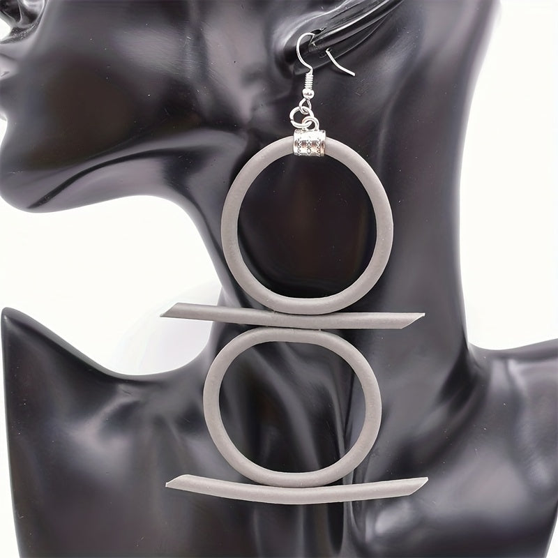 Exaggerated Long Dangle Earrings Bohemian Style Personality Design Rubber Jewelry Unique Party Ear Accessories