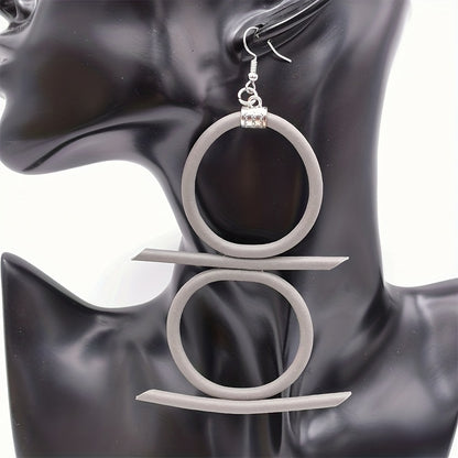 Exaggerated Long Dangle Earrings Bohemian Style Personality Design Rubber Jewelry Unique Party Ear Accessories
