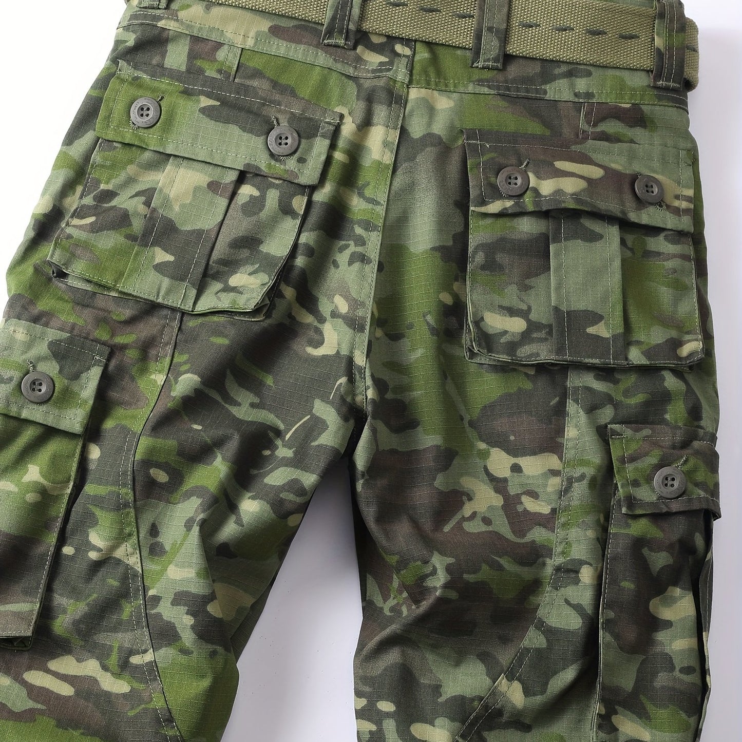 Men's Snake Skin Camo Cargo Pants - Multi-Pocket, Trendy, Outdoor, Streetwear-Ready Trousers with Durable Fabric and Practical Design