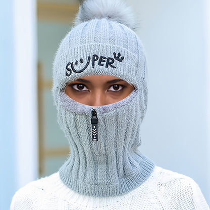 1pc one-piece Warm Knitted Hat with Fleece Lining for Men and Women - Perfect Gift for Winter