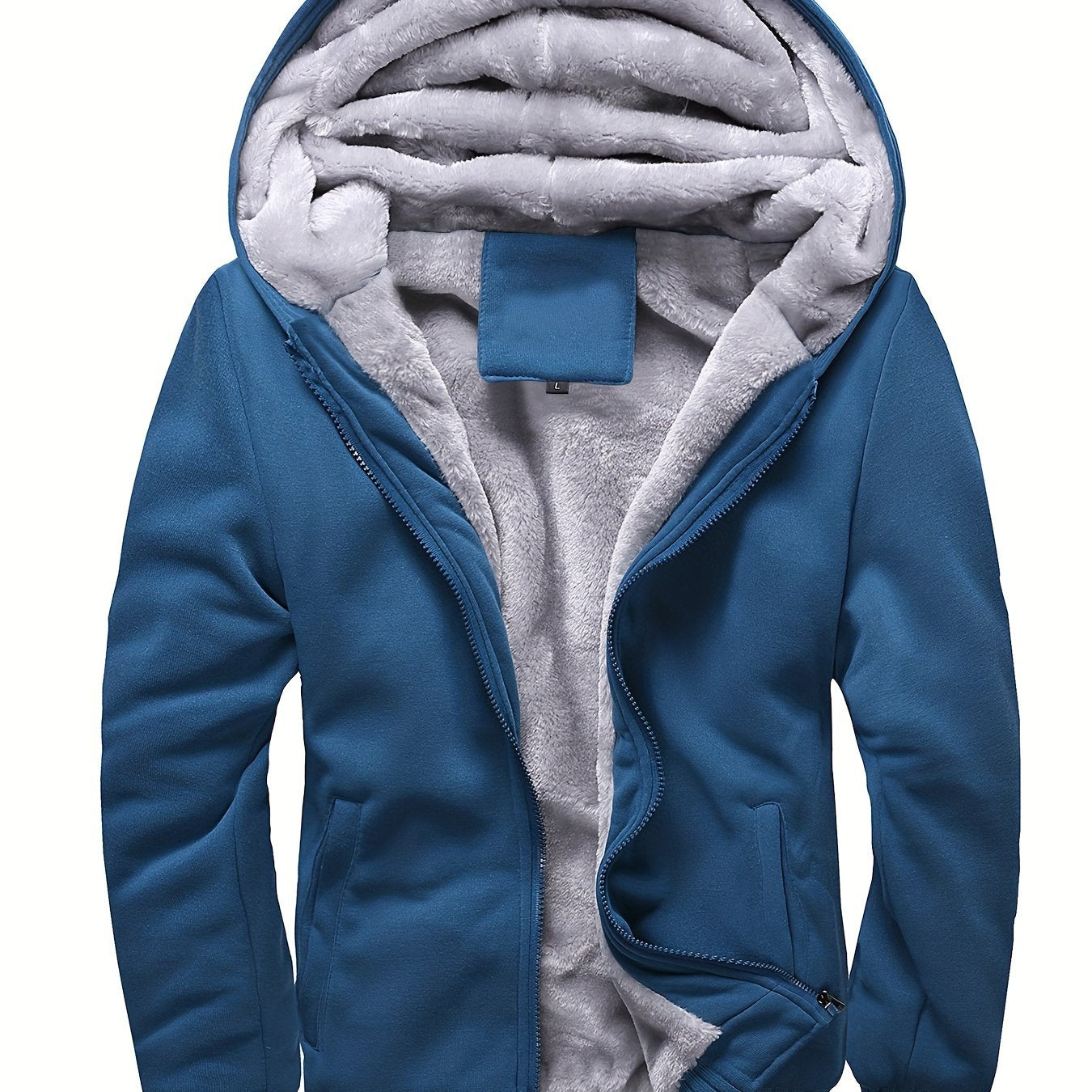 Winter Jacket Men's Fleece Casual Cardigan Autumn And Winter Warm Hooded Thick Jacket 2023 New Trend