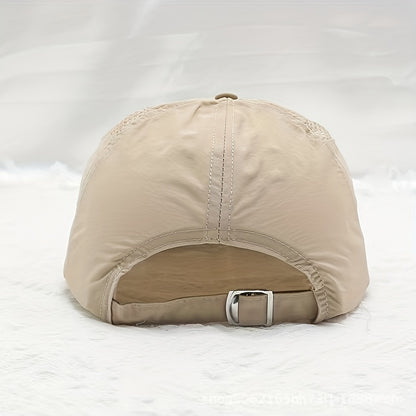 Thin Style Quick-Dry Baseball Cap Mesh Hat for Men, Summer Breathable Outdoor Fishing Sun Visor Duckbill Cap
