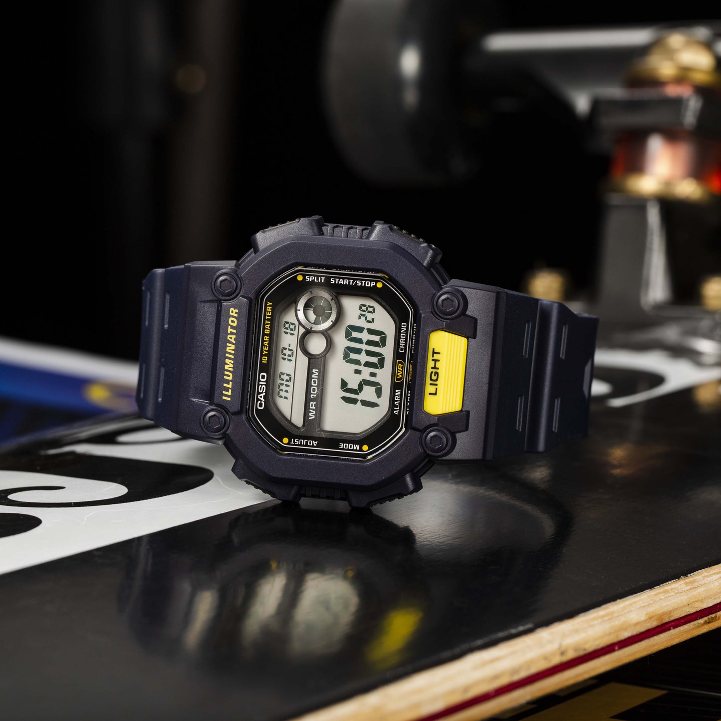 Casio Chronograph Sports Watch - Water Resistant 50M Digital Alarm Wrist Watch for Men and Women with Resin Strap and Electronic Features