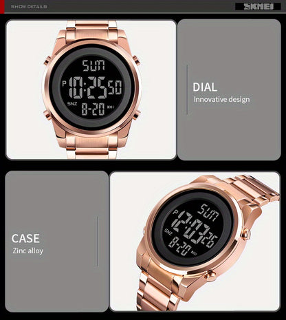 Multifunctional LED Night Light Timing Alarm Watch - Men's Fashion Digital Watch with Date Display, Stopwatch, and Alarm Reminders - Ideal Gift for Men