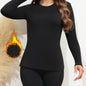 Women's Thermal Long Sleeve Crew Neck Shirt, Solid Color Bottoming Tops, Women's Clothing