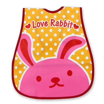 Waterproof Youngsters Feeding Bib with Pockets - Cute Cartoon Designs, Dirt-Resistant EVA Material for Boys & Girls