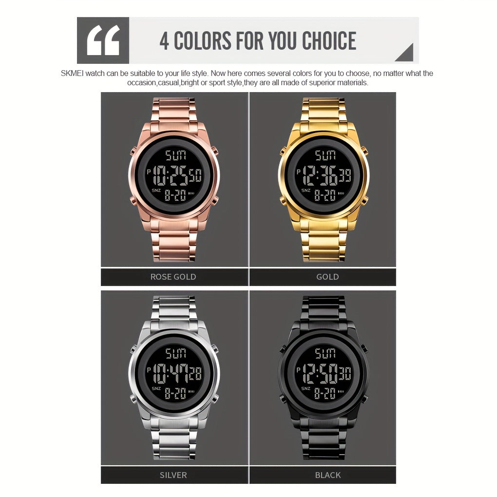 Multifunctional LED Night Light Timing Alarm Watch - Men's Fashion Digital Watch with Date Display, Stopwatch, and Alarm Reminders - Ideal Gift for Men