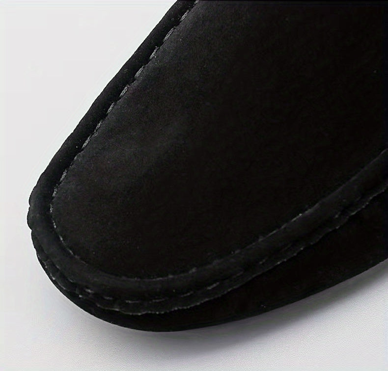 Men's Moccasin Loafer Shoes With Metallic Decor, Comfy Non-slip Slip On Shoes, Men's Shoes, Spring And Summer