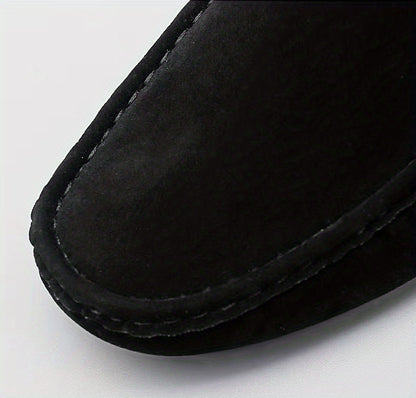 Men's Moccasin Loafer Shoes With Metallic Decor, Comfy Non-slip Slip On Shoes, Men's Shoes, Spring And Summer