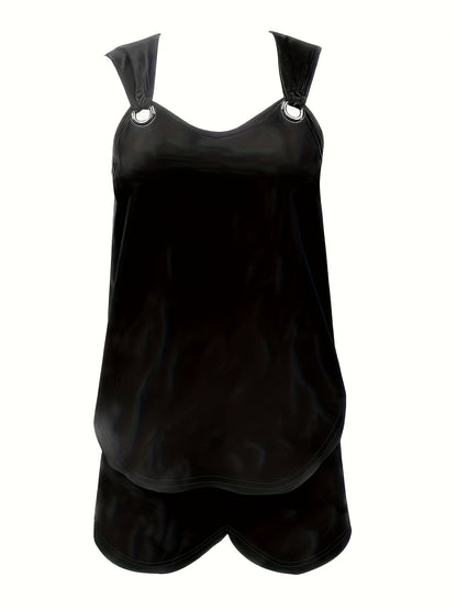 2023 V-neck sleeveless vest and shorts summer clothing, Women's clothing