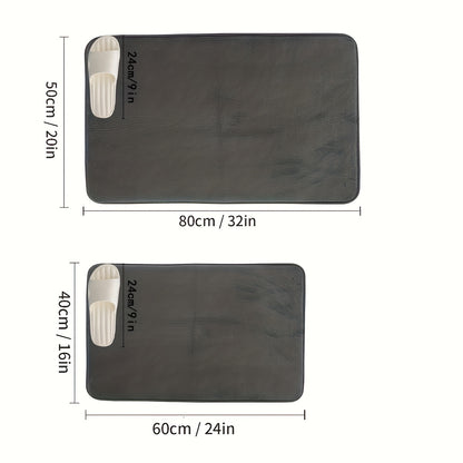 1PC Sponge Flat Bathroom Anti-slip Mat, Bathroom Water Absorption Anti-skid Mat, Bathroom Doormat, Bedroom Carpet, Floor Mat, kitchen Area Rugs, Laundry, bedrooom, shower, indoor mat