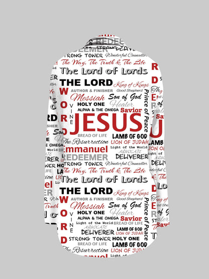Jesus Print Open Front Cardigan, Casual Long Sleeve Cardigan For Spring & Fall, Women's Clothing