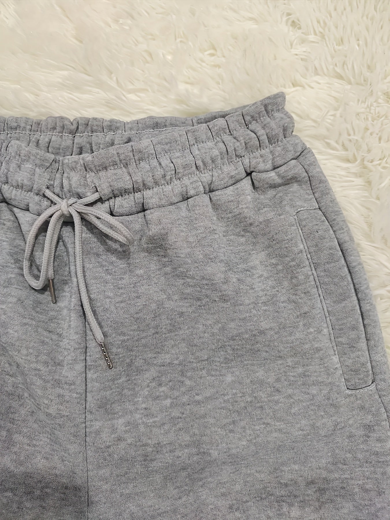 Slant Pockets Drawstring Pants, Casual Loose Pants For Fall & Winter, Women's Clothing