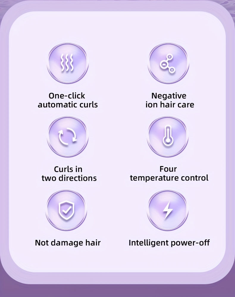 Luxurious Automatic Curling Iron Wand - Professional Ceramic Rollers/Straighteners with Rotating Function, Easy-to-Use, Fast Heating, Long-Lasting Curls, and Salon-Quality Results