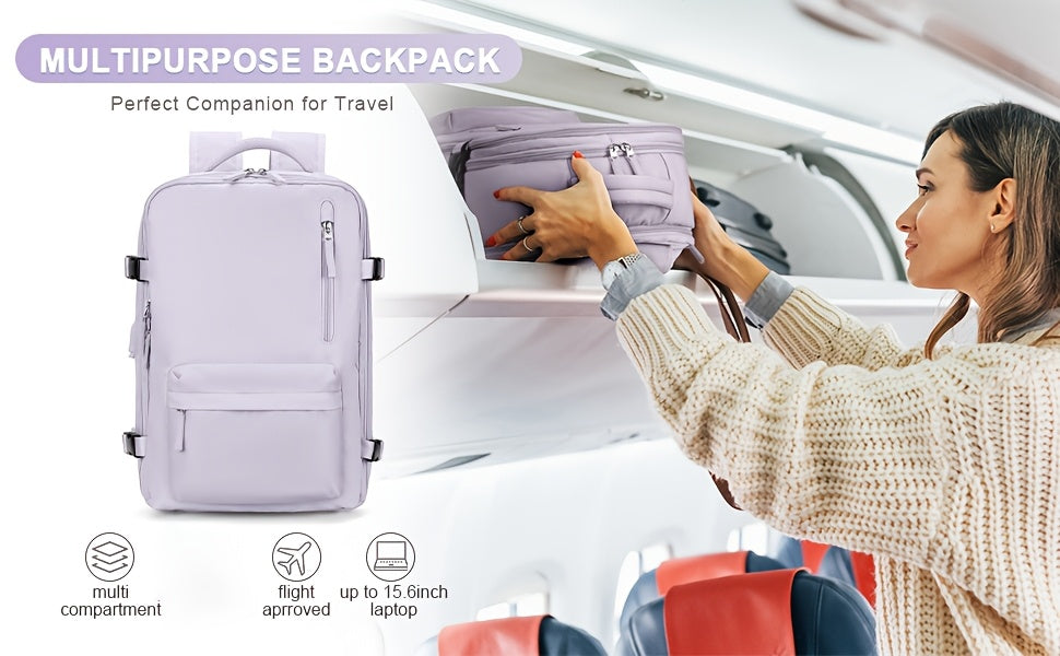 Large Capacity Multifunctional Leisure Backpack for Travel, with Dry Wet Separation Layer and Independent Shoe Compartment, and Anti-Theft Zipper Pocket, Lightweight and Portable, Suitable for Trave