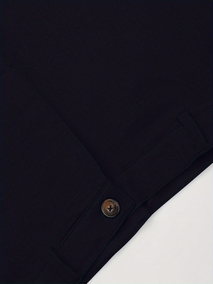 Hundred Foot Solid Color Slim Fit Pencil Pants - Men's Dress Pants for Business Casual Daily Wear - Europe and US Style Fashion, Old Money Inspired, Comfortable and Versatile