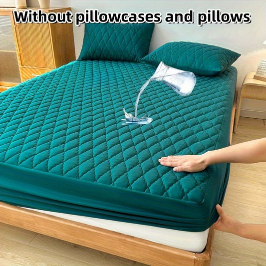 1pc waterproof mattress cover non-slip mattress cover hotel bedroom dormitory mattress protection cover simple solid color