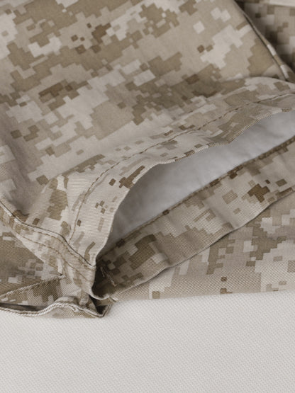 AKNAVY Solid Cotton Camo Multi Flap Pockets Men's Straight Leg Cargo Pants, Loose Casual Outdoor Pants, Men's Work Pants For Hiking Fishing Angling